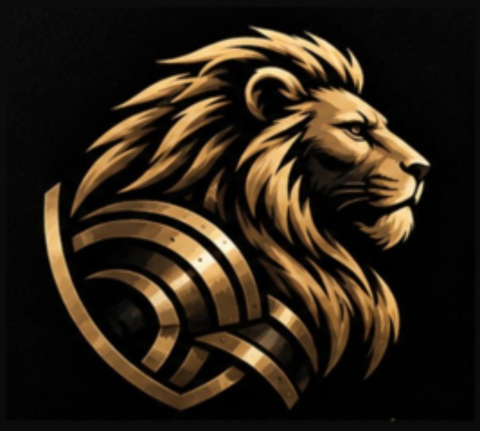 Gold lion emblem